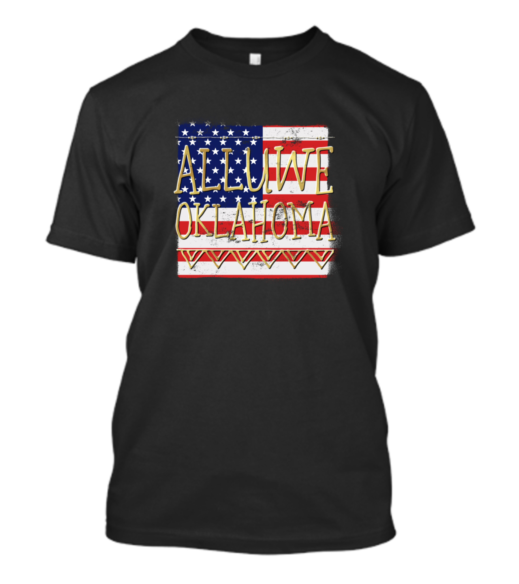 Alluwe Oklahoma American Flag T-Shirt