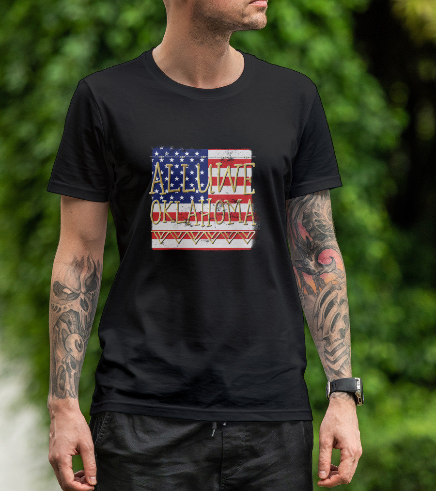 Alluwe Oklahoma American Flag T-Shirt