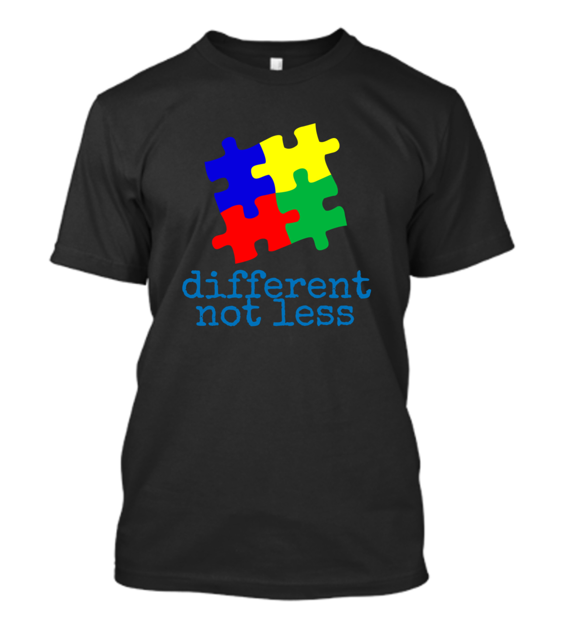 Different Not Less Autism Puzzle Pieces T-Shirt