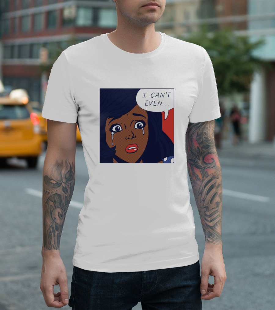 I Can't Even Pop Art Style Crying Woman T-Shirt