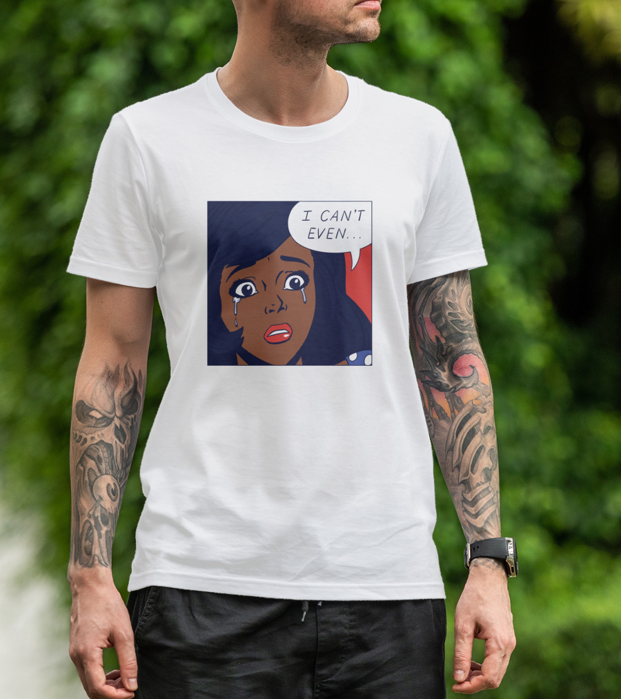 I Can't Even Pop Art Style Crying Woman T-Shirt