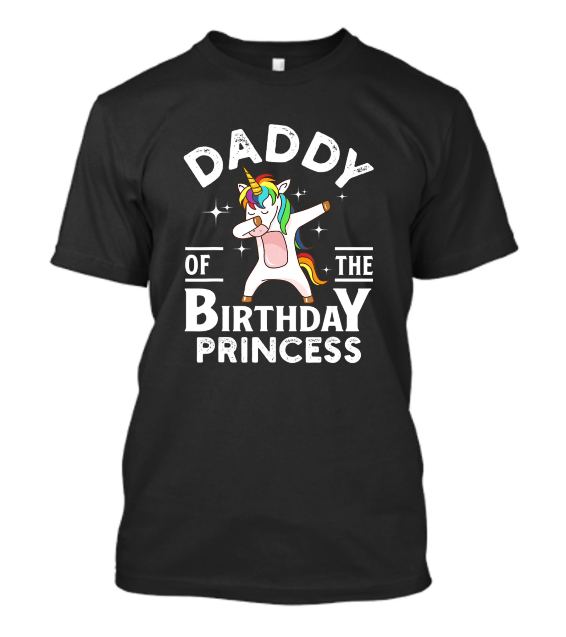 Daddy Of The Birthday Princess Unicorn With Dabbing Dance T-Shirt