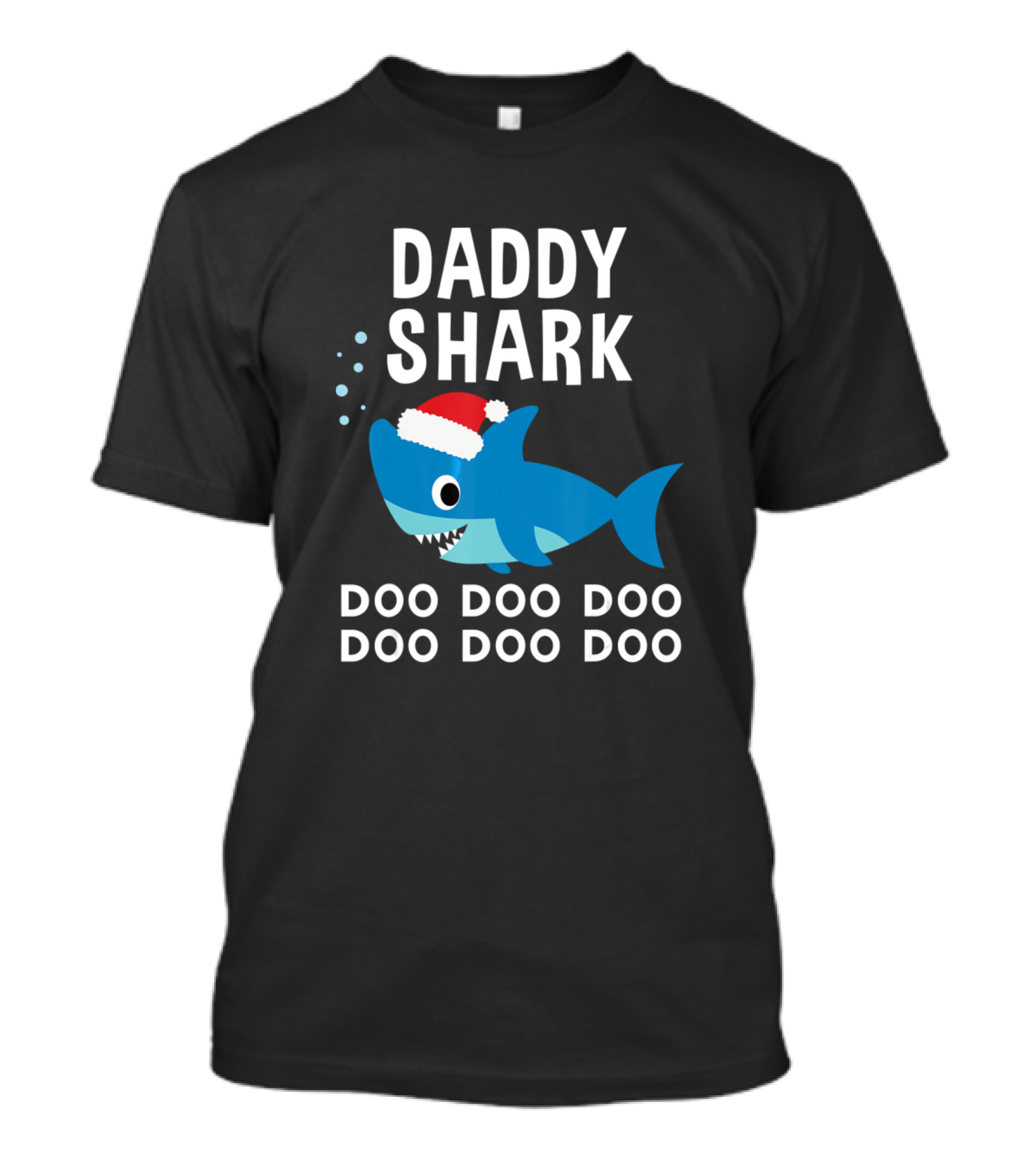 Daddy Shark Doo Doo Doo Doo Doo Doo Christmas Santa Hat T-Shirt