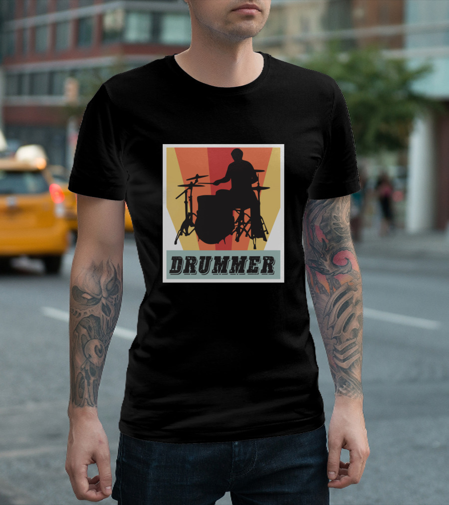 Drummer Musician Drumstick Drums Bass T-Shirt