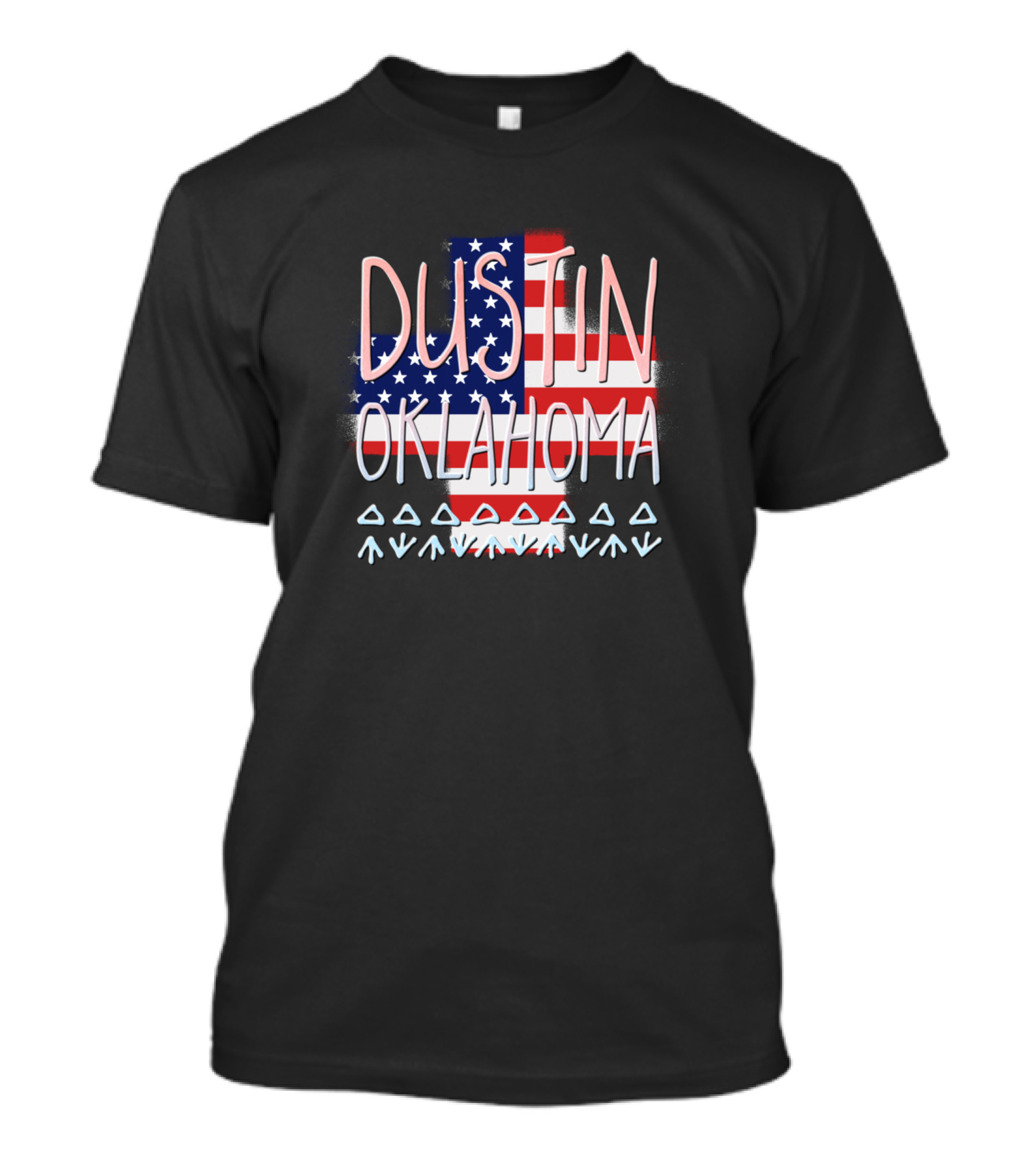 Dustin Oklahoma USA Flag Tribal T-Shirt