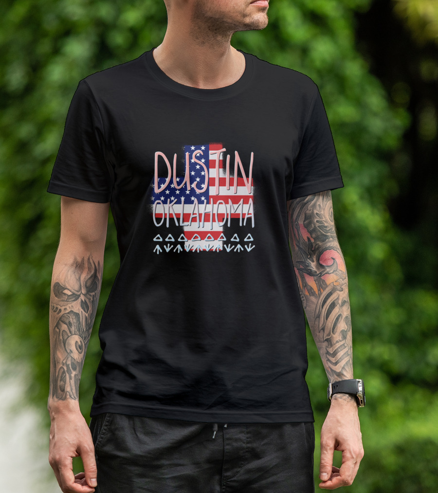 Dustin Oklahoma USA Flag Tribal T-Shirt