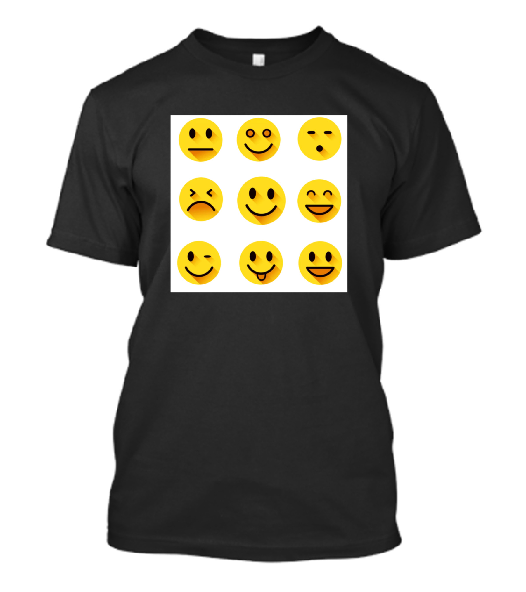 Nine Emoji Faces Icons T-Shirt