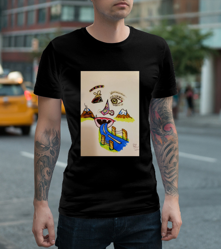 I Dont Know Abstract Face Landscape Surreal Elements T-Shirt