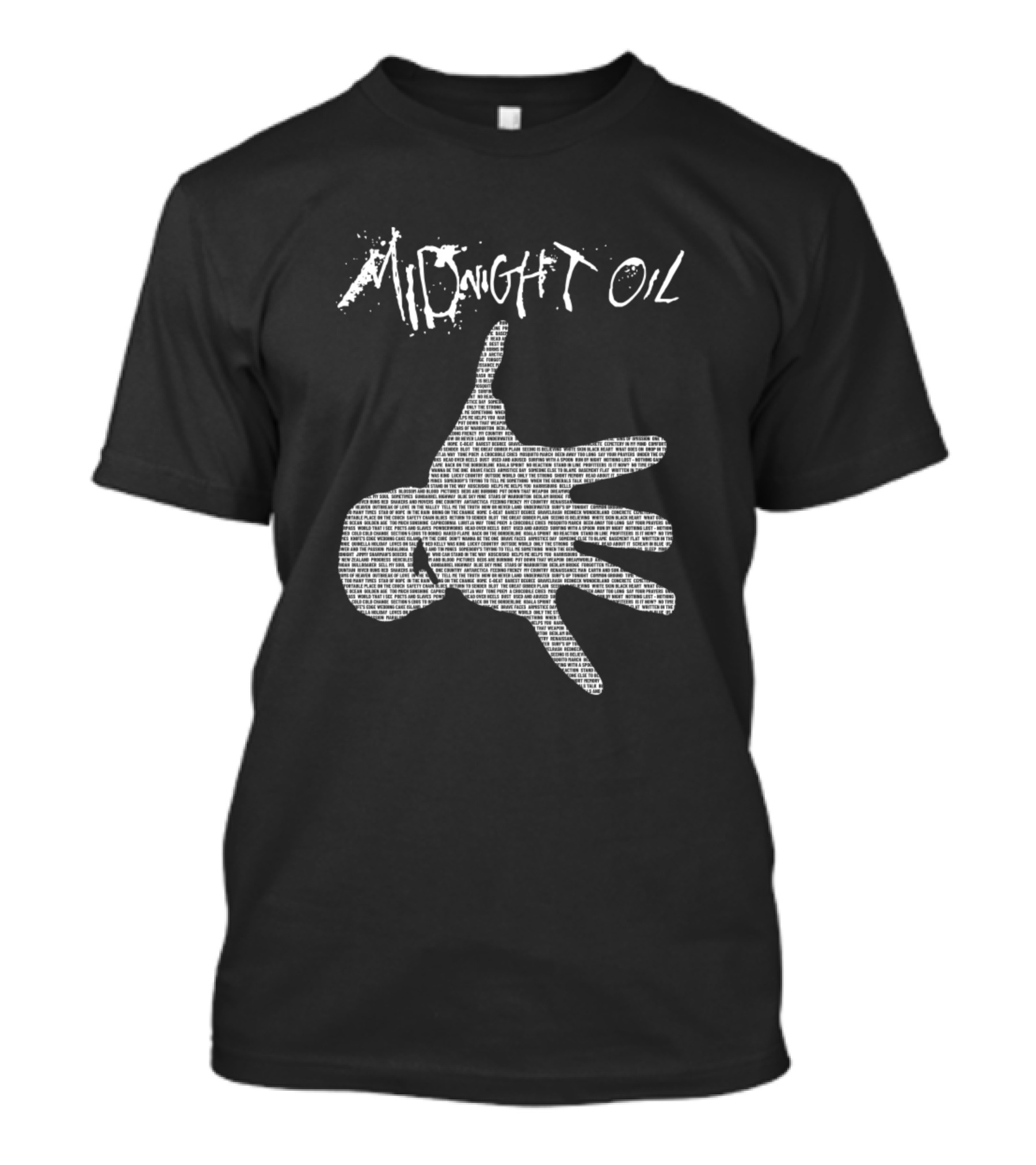 Midnight Oil Hand Text T-Shirt