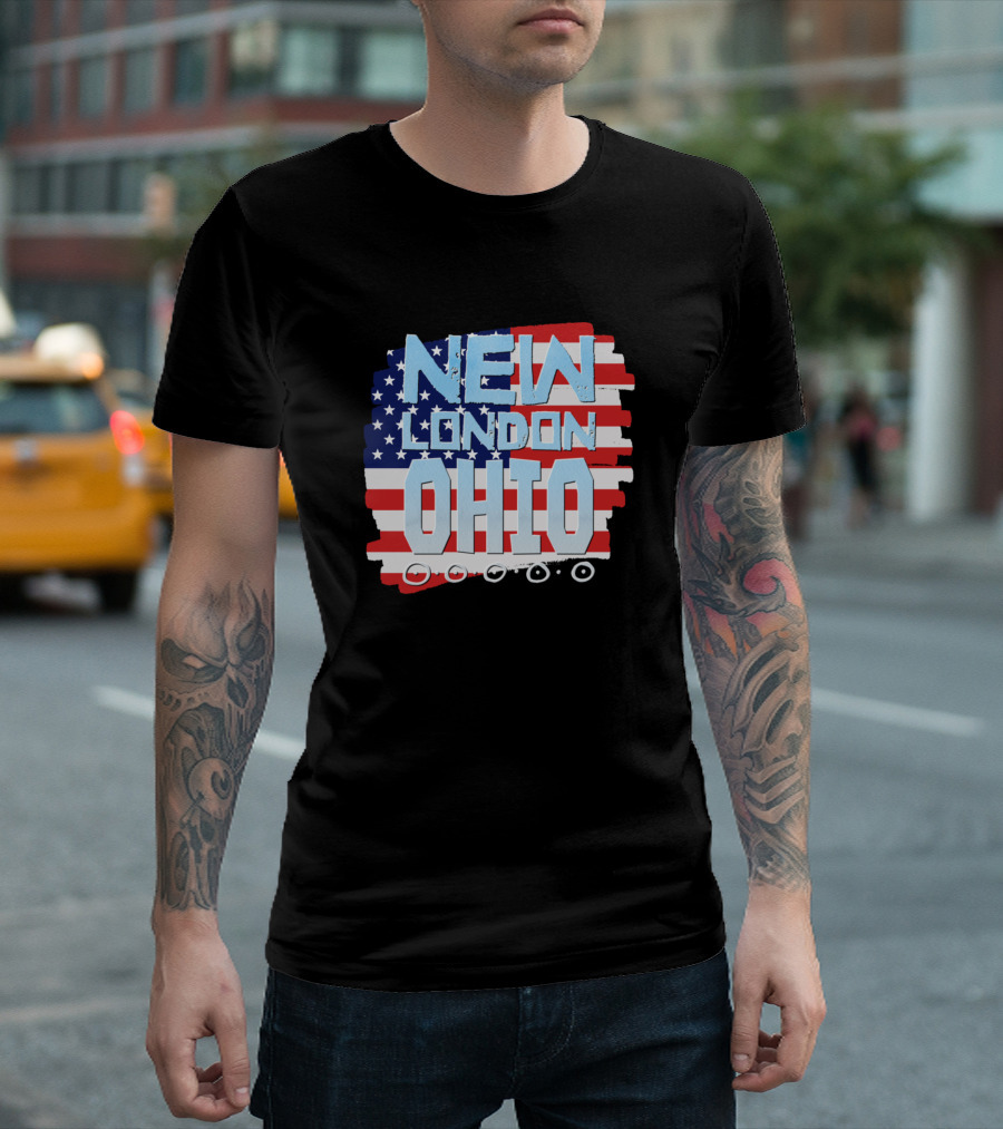 New London Ohio American Flag T-Shirt