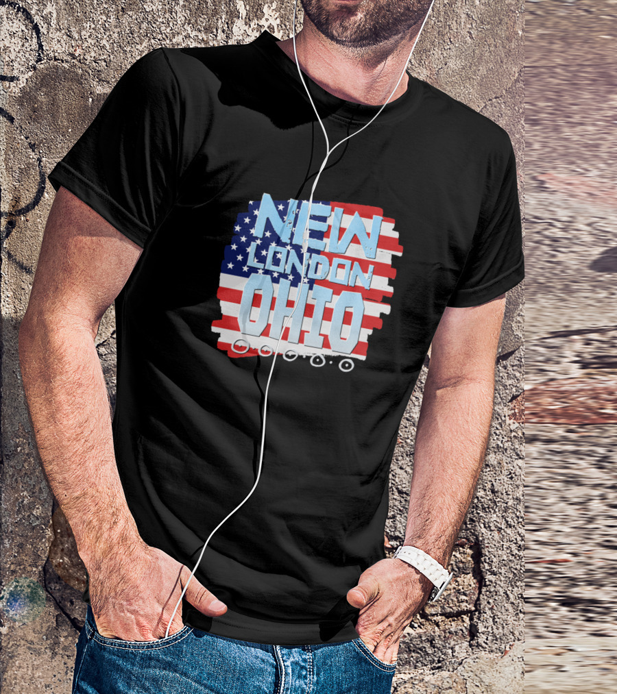 New London Ohio American Flag T-Shirt