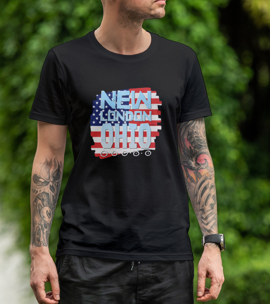 New London Ohio American Flag T-Shirt