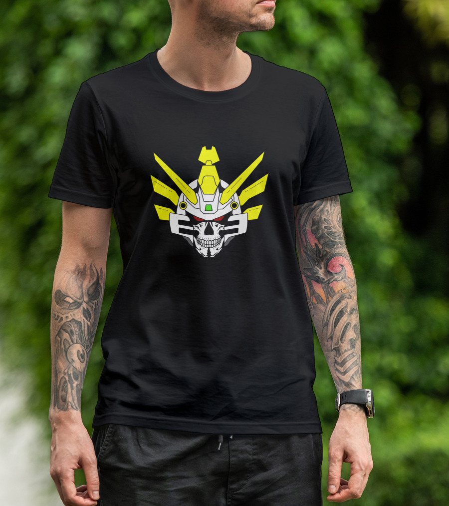 Shining Gundam Skull Helmet Fusion T-Shirt