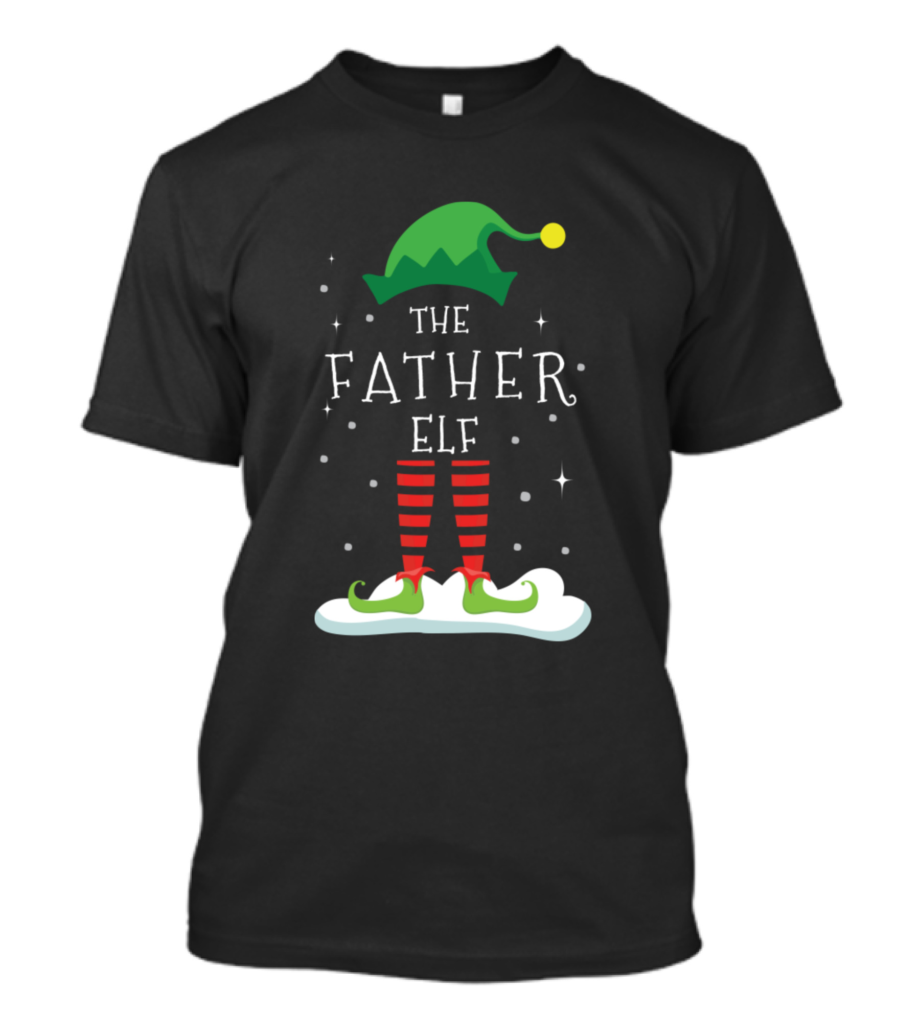 The Father Elf Christmas Family Matching Pajama Elf T-Shirt
