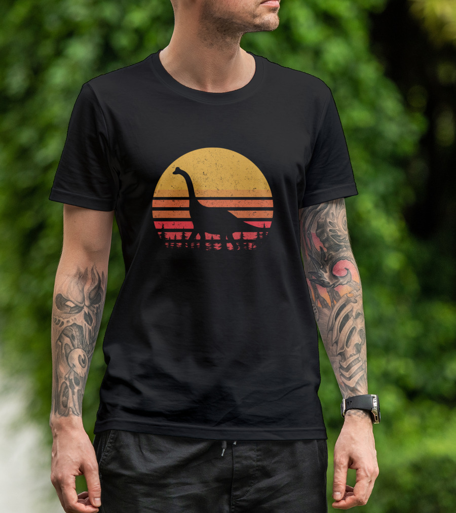 Vintage Brachiosaurus Sunset T-Shirt
