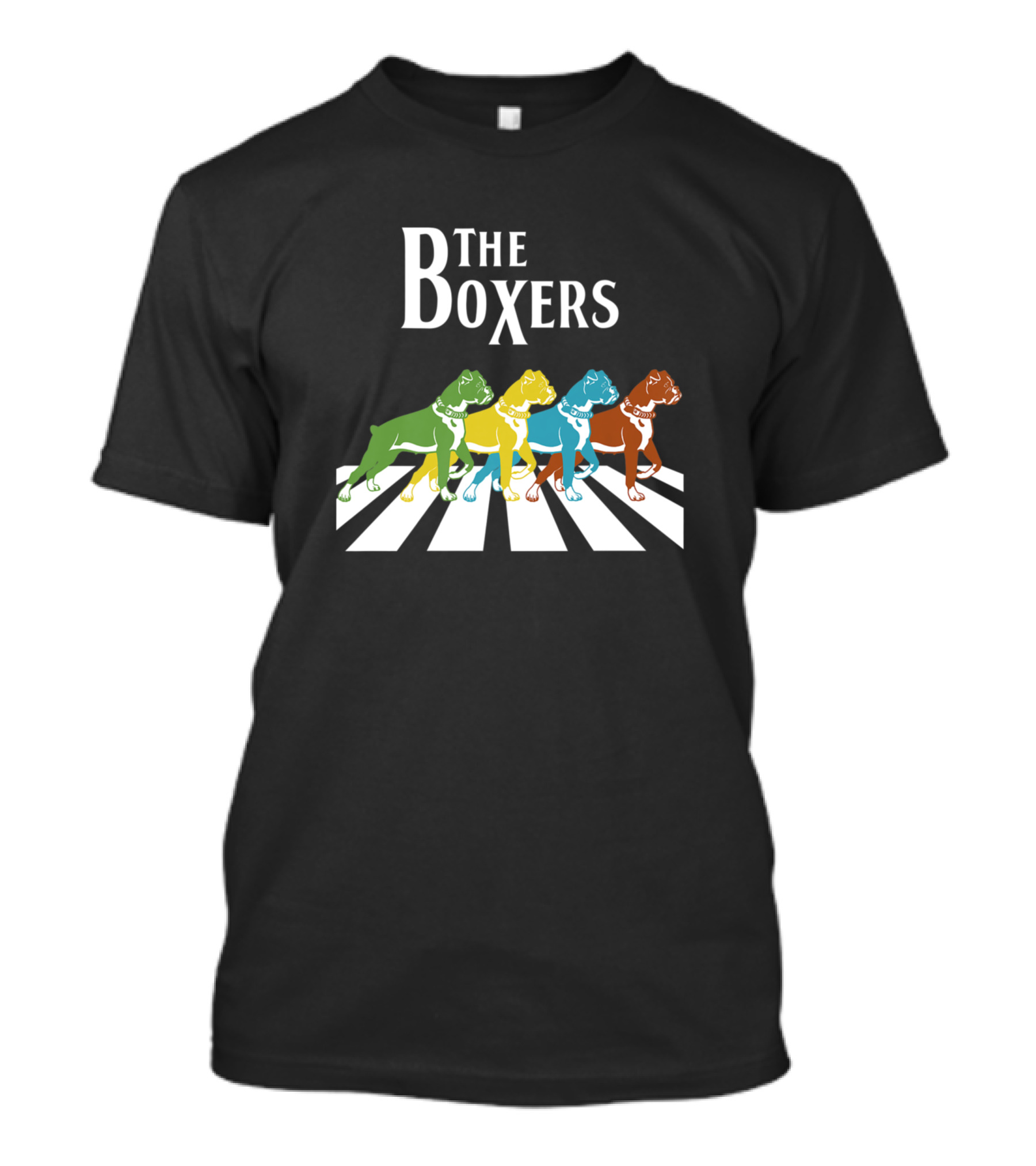 The Boxers Crossing Abbey Road Colorful Dog Parade T-Shirt