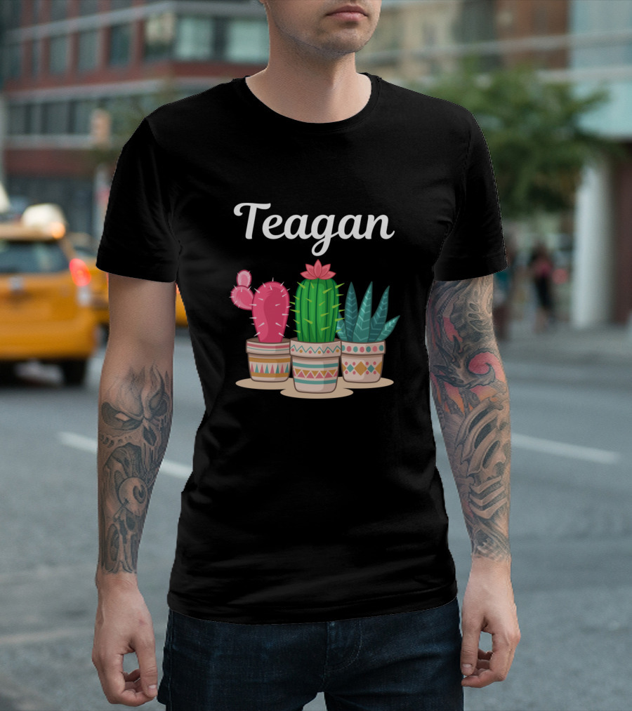 Teagan Cactus Trio in Patterned Pots T-Shirt
