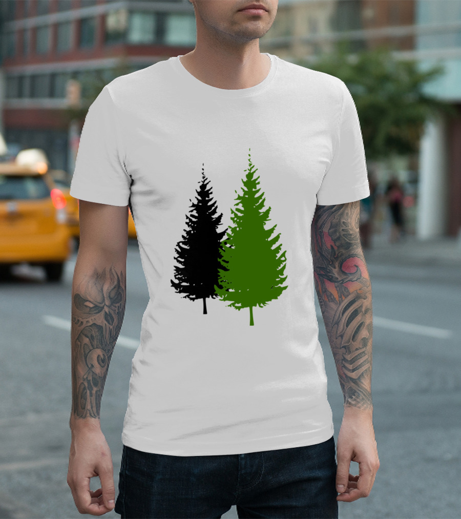 Class Of 90s Green And Black Trees T-Shirt