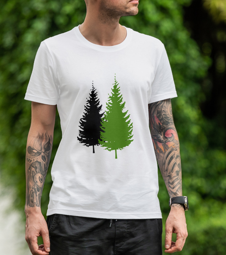 Class Of 90s Green And Black Trees T-Shirt