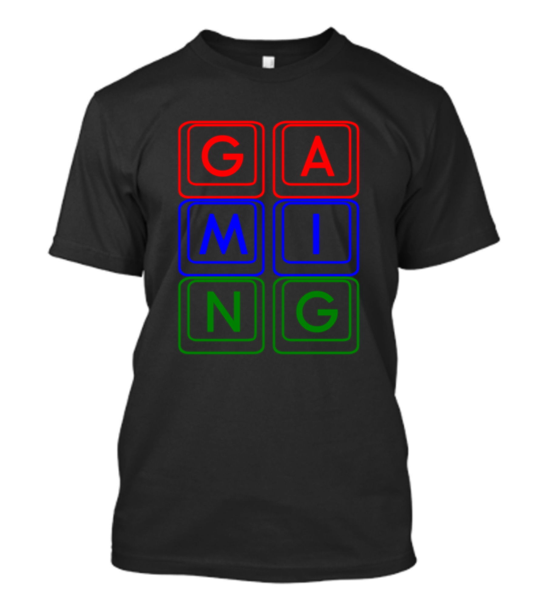 RGB Gaming Neon Letters T-Shirt