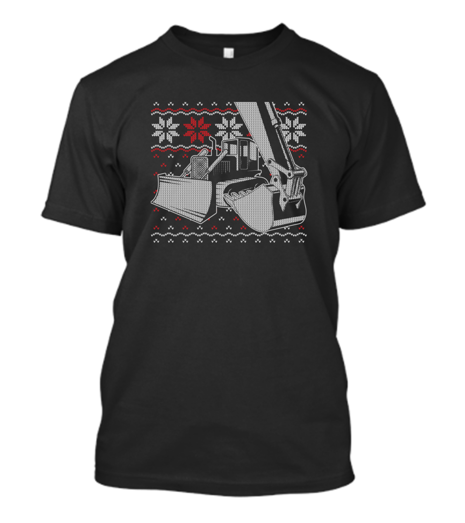 Heavy Equipment Operator Bulldozer Ugly Christmas T-Shirt