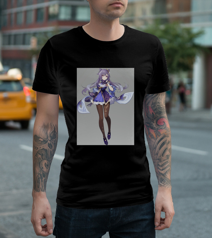 Keqing Character From Genshin Impact Game T-Shirt