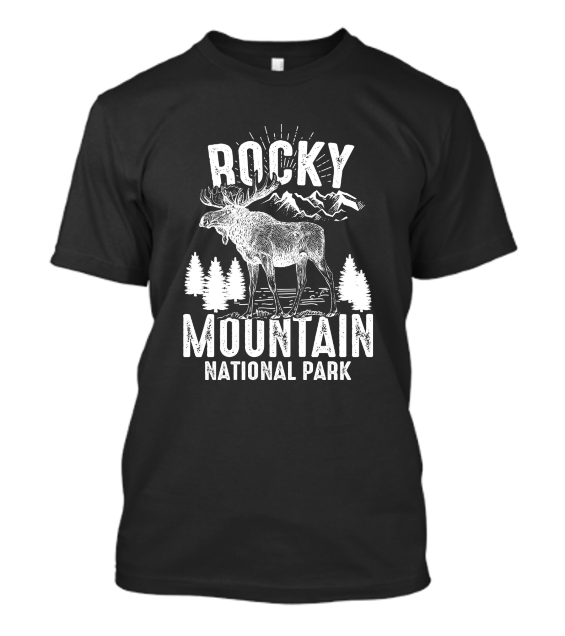 Rocky Mountain National Park Moose Mountains Forest T-Shirt