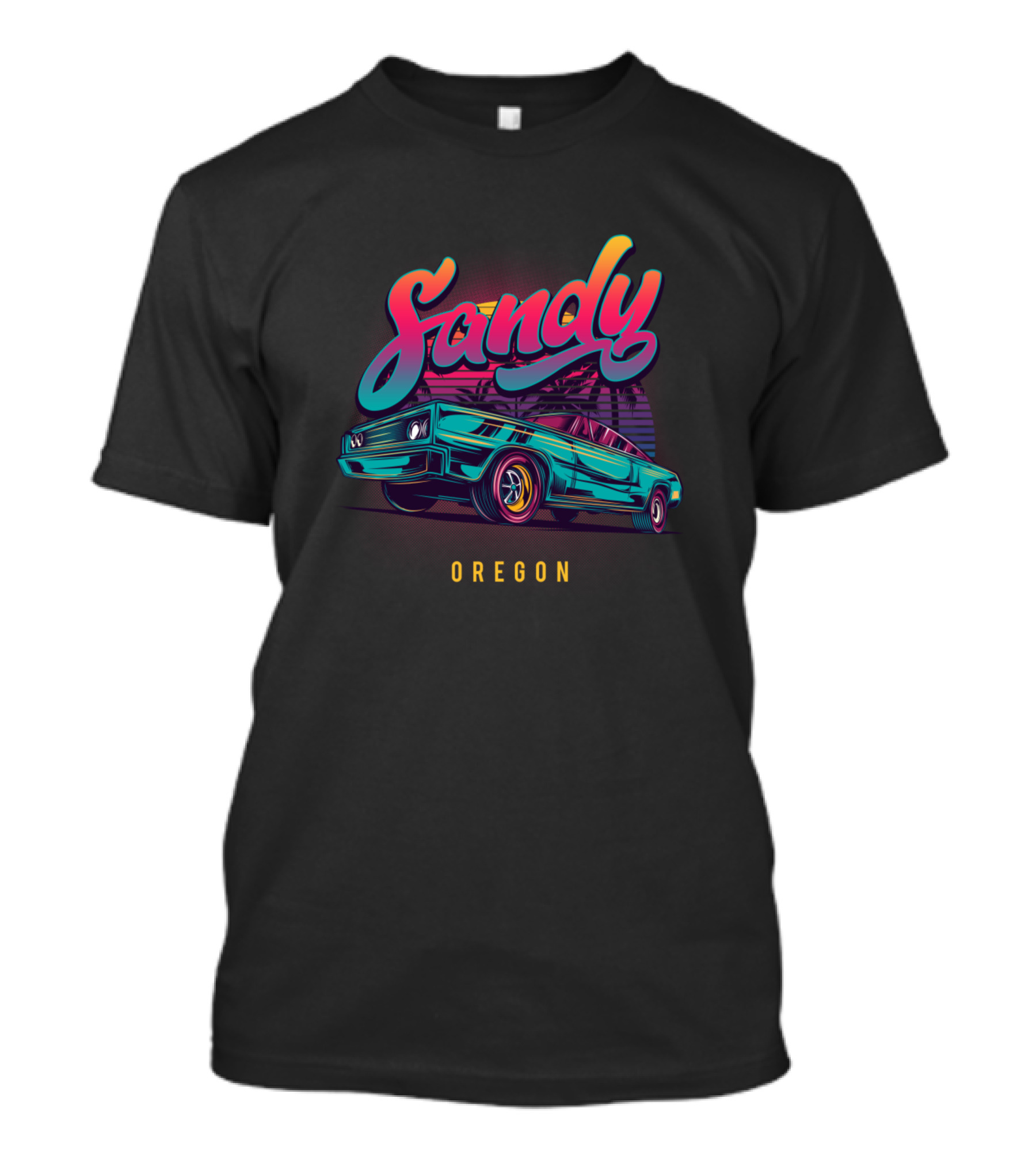 Sandy Oregon Retro Vintage Muscle Cars T-Shirt