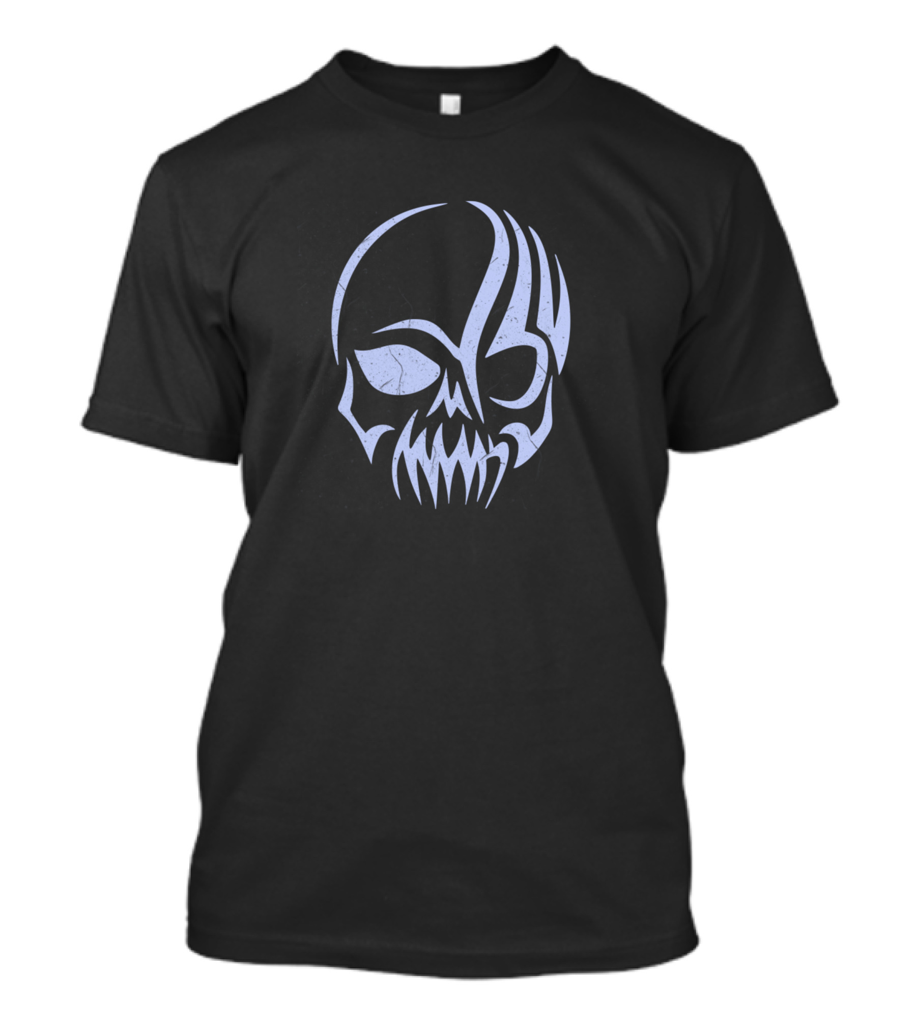 Tribal Skull Blue Symbol T-Shirt