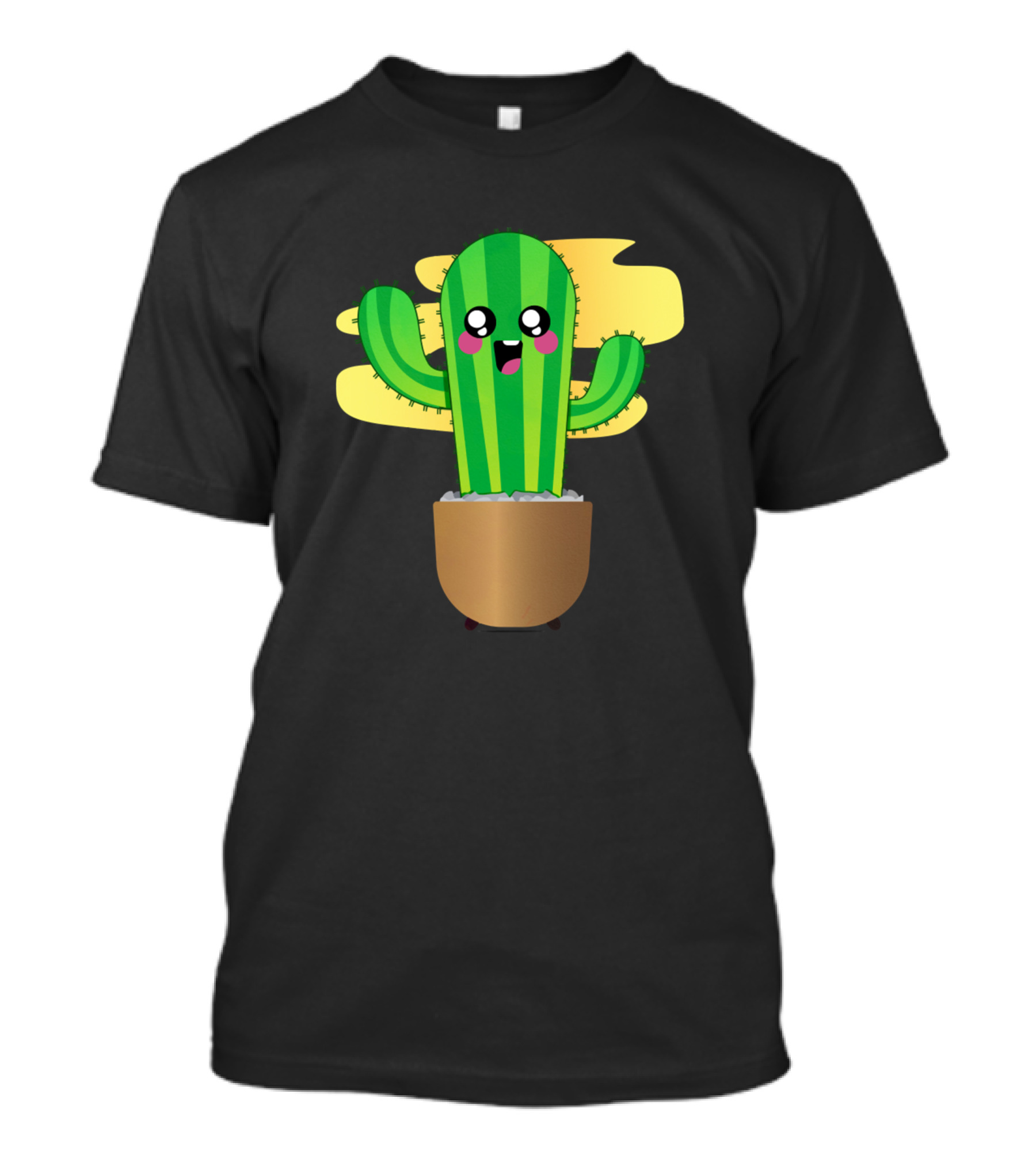 Cactus Kawaii Cactus Class Cute Green Smiling Pot T-Shirt