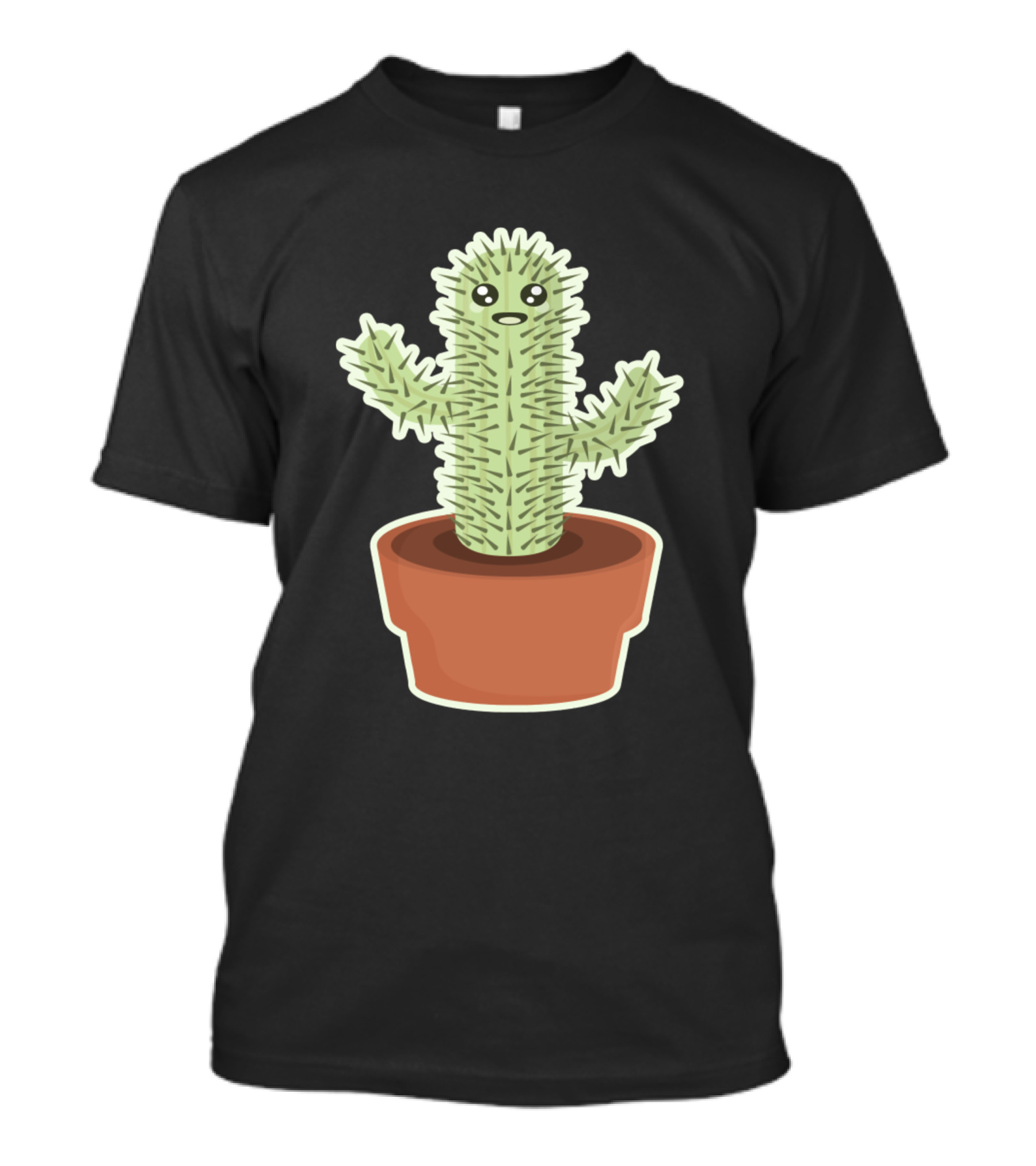 Kawaii Cactus In Plant Pot Cute Cactus T-Shirt