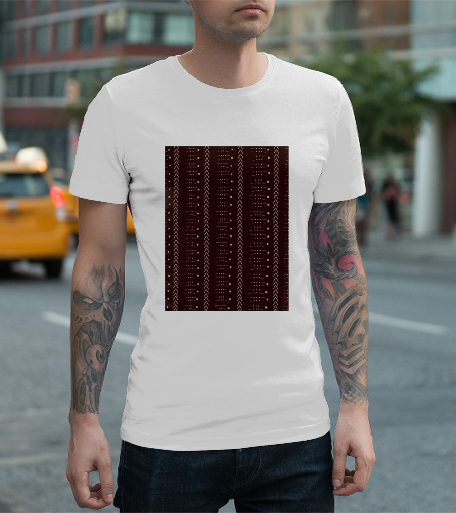 Dark Choco Minimalist Tribal T-Shirt