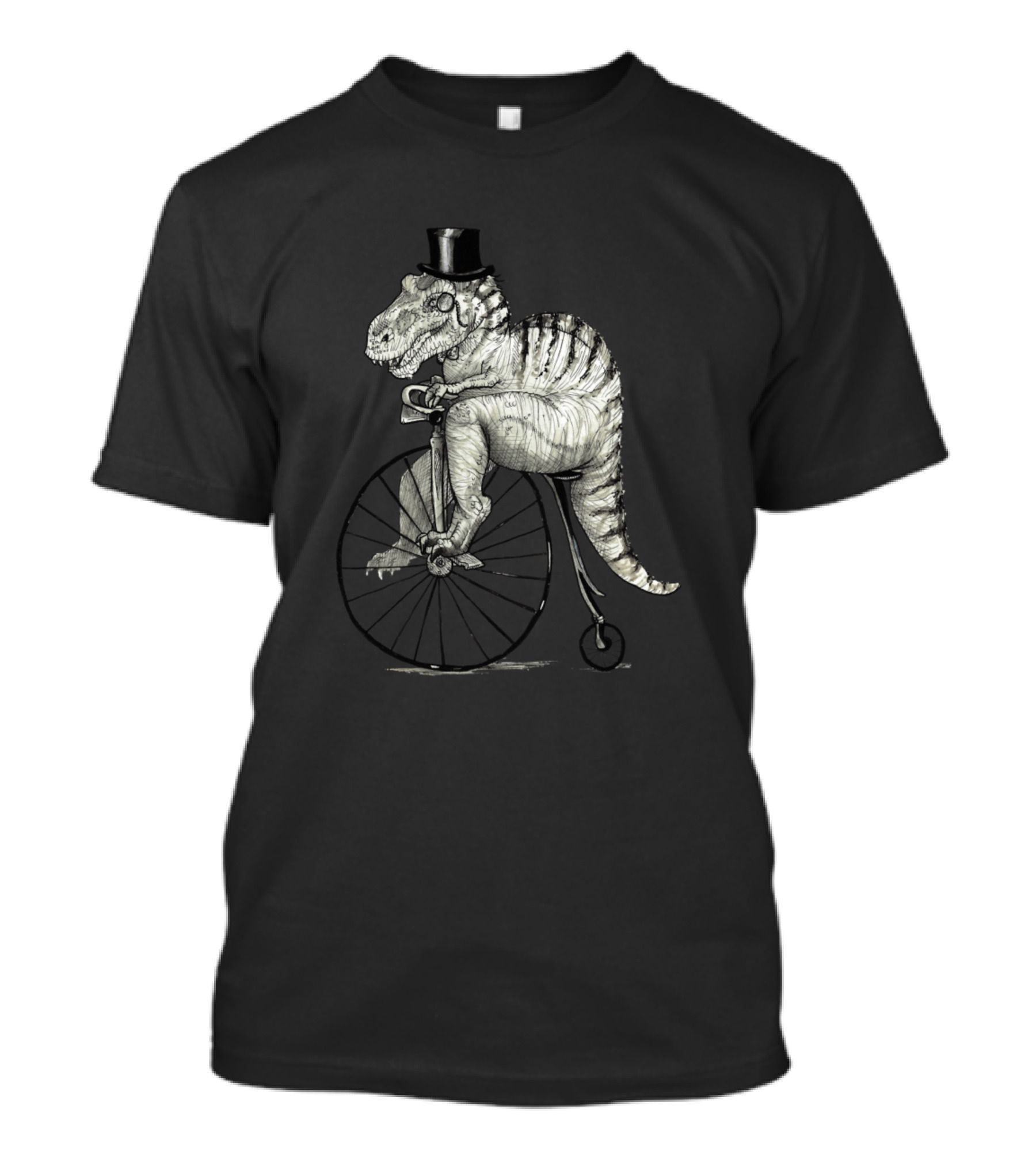 Dinosaur They See Me Rollin They Hatin Top Hat Unicycle T-Shirt