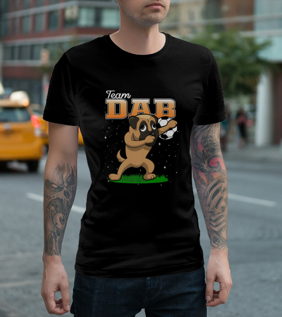 Team Dab Funny Soccer Dabbing Dog T-Shirt