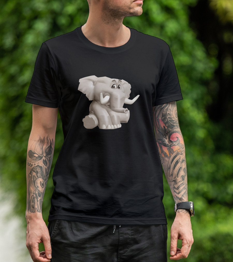 Elephant Cartoon Cute Character T-Shirt