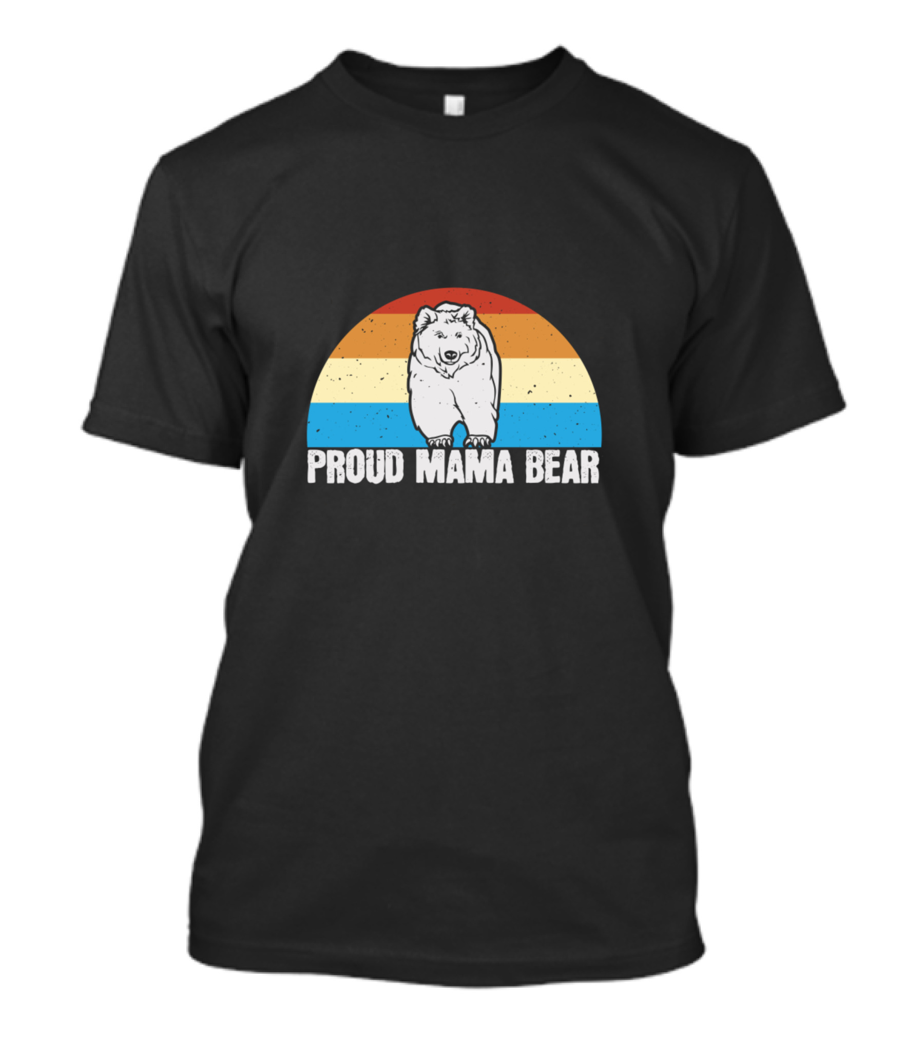 Proud Mama Bear Retro Rainbow T-Shirt