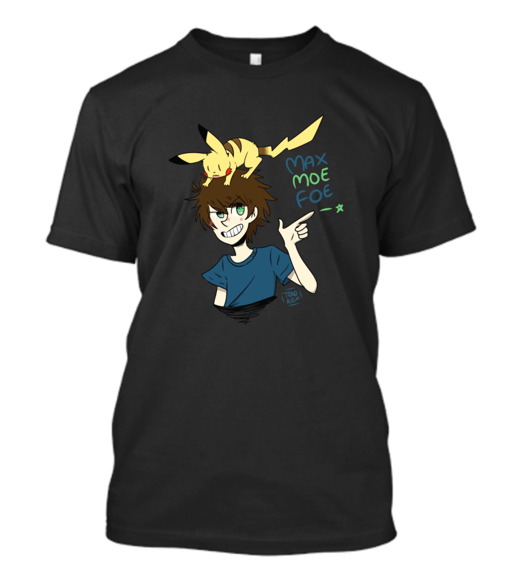 Maxmoefoe Pikachu Anime Character Illustration Todiroc T-Shirt