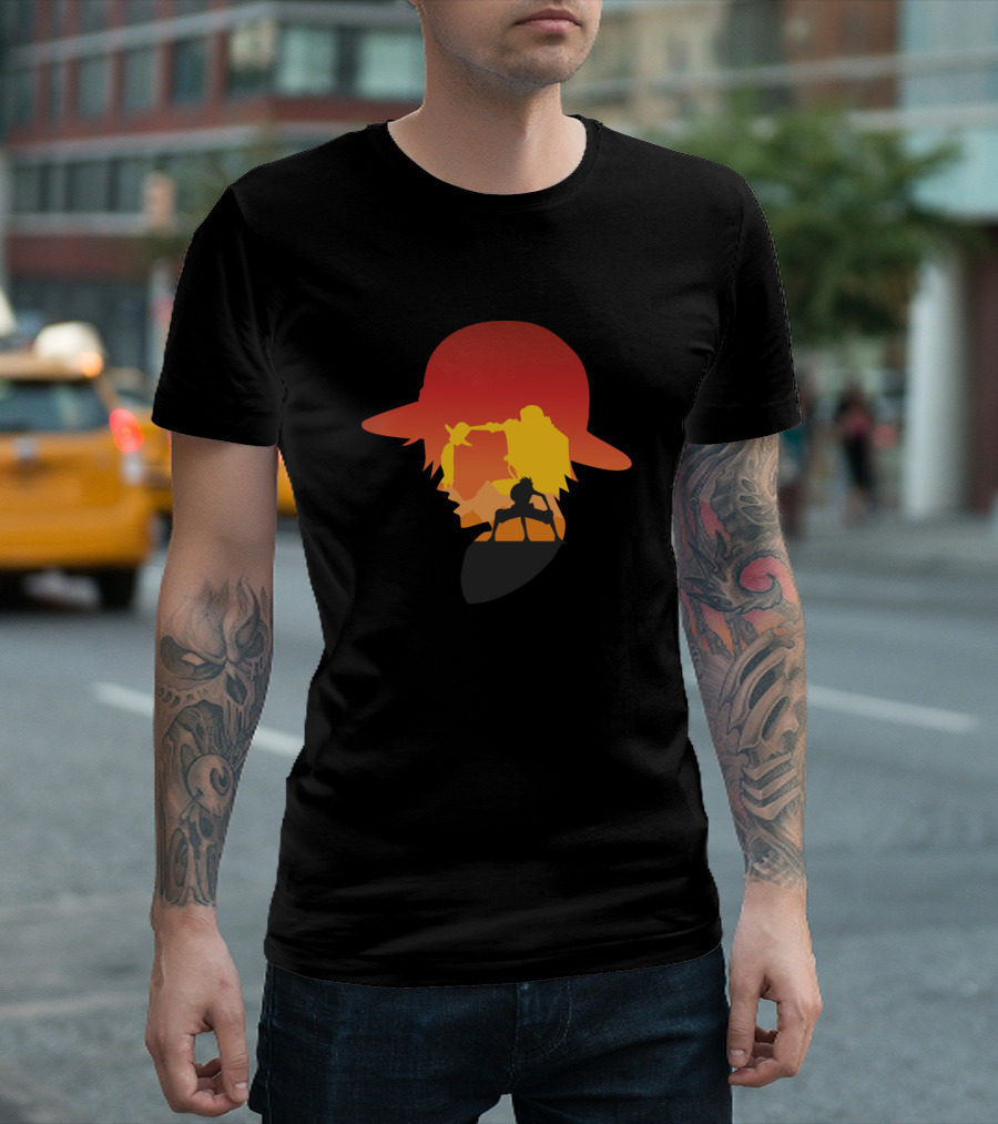 Monkey D Luffy Silhouette Straw Hat Pirate Adventure T-Shirt
