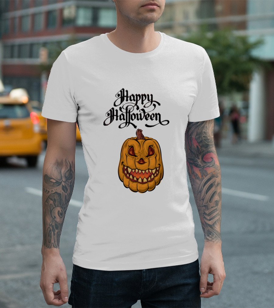 Happy Halloween Pumpkin Grin T-Shirt