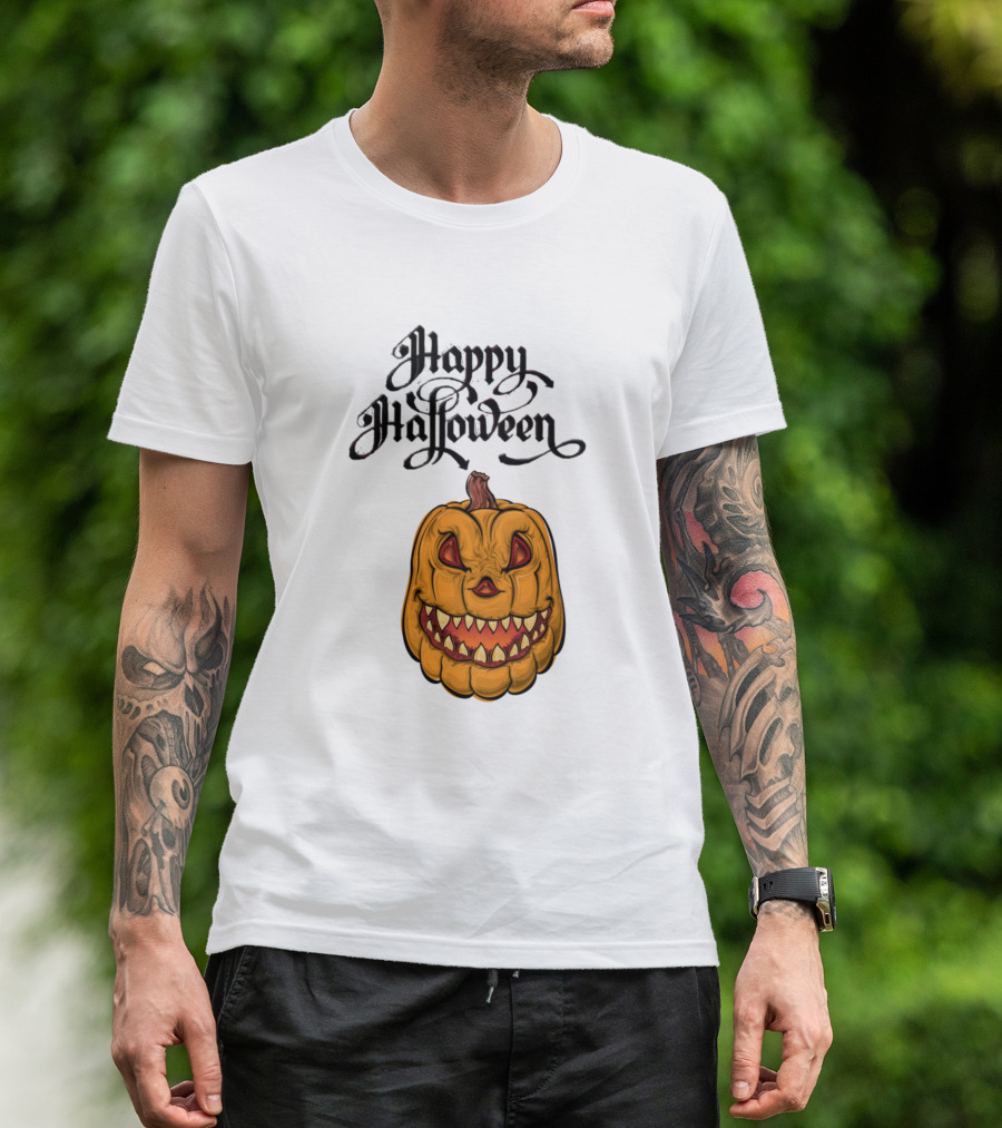 Happy Halloween Pumpkin Grin T-Shirt