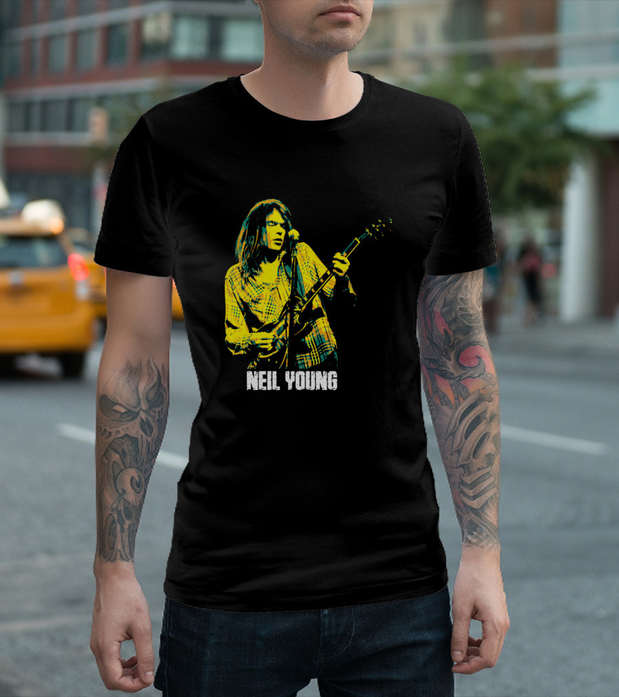 Neil Young Neil Percival Young Bernard Shakey Vintage Musician T-Shirt