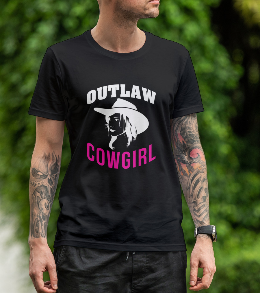 Outlaw Cowgirl Western Style Country T-Shirt