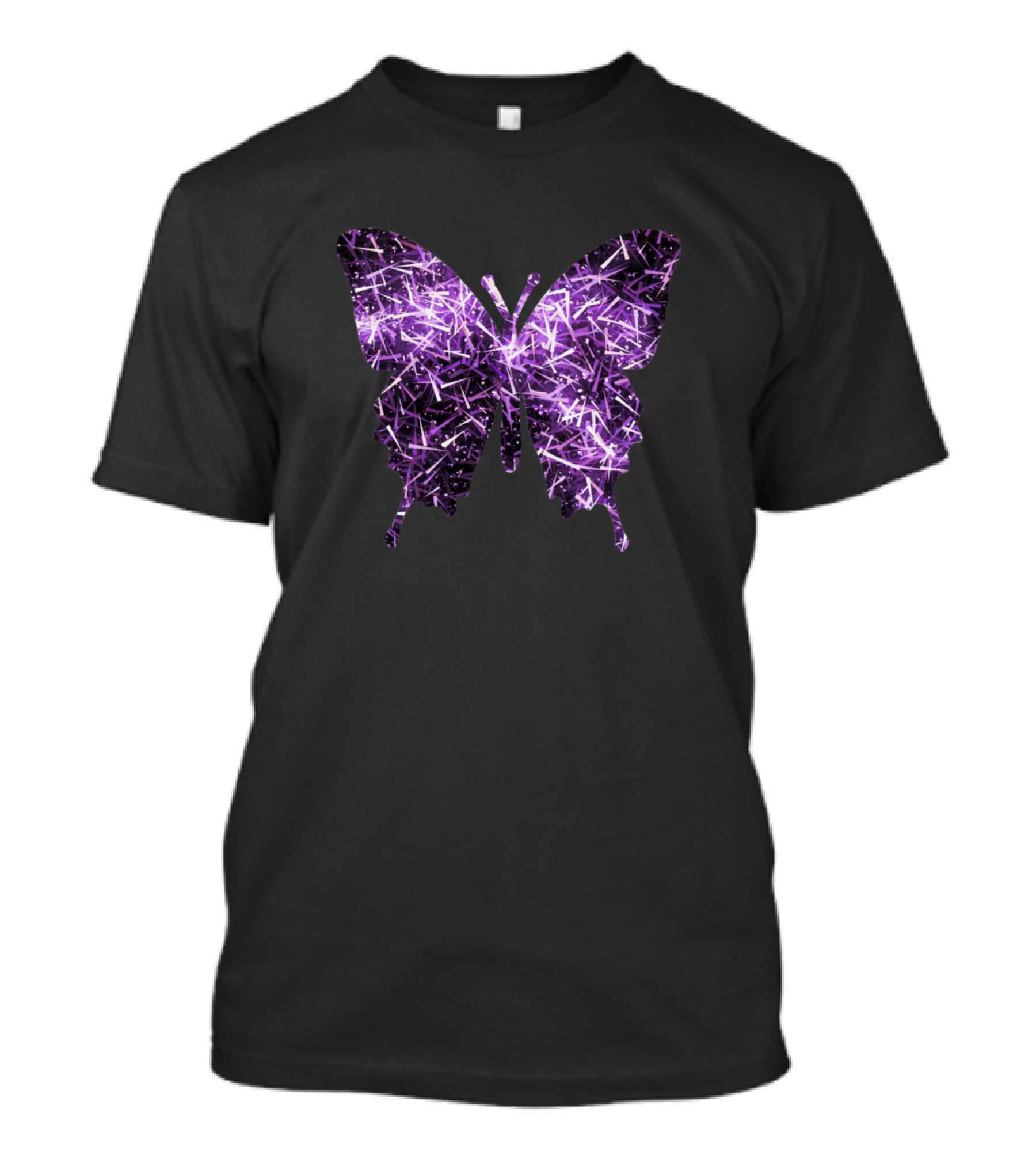 Purple Butterfly Neon Sparkle T-Shirt