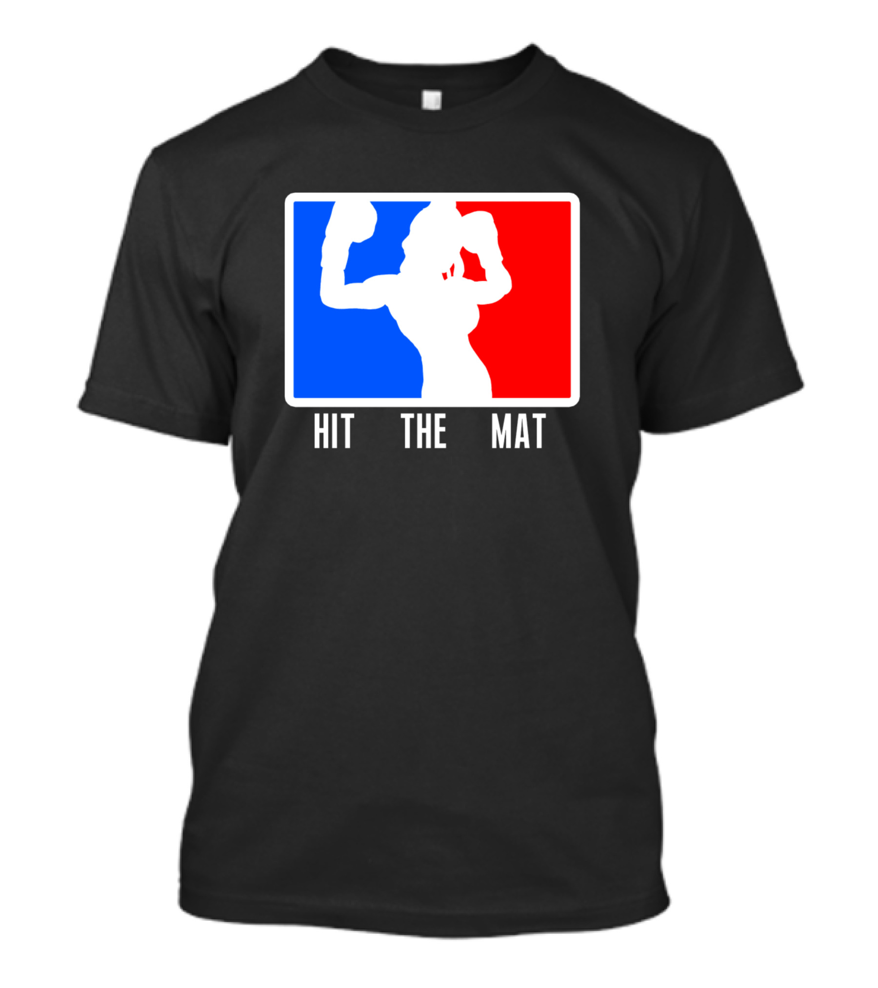 Red Blue Boxing Figure Hit The Mat T-Shirt