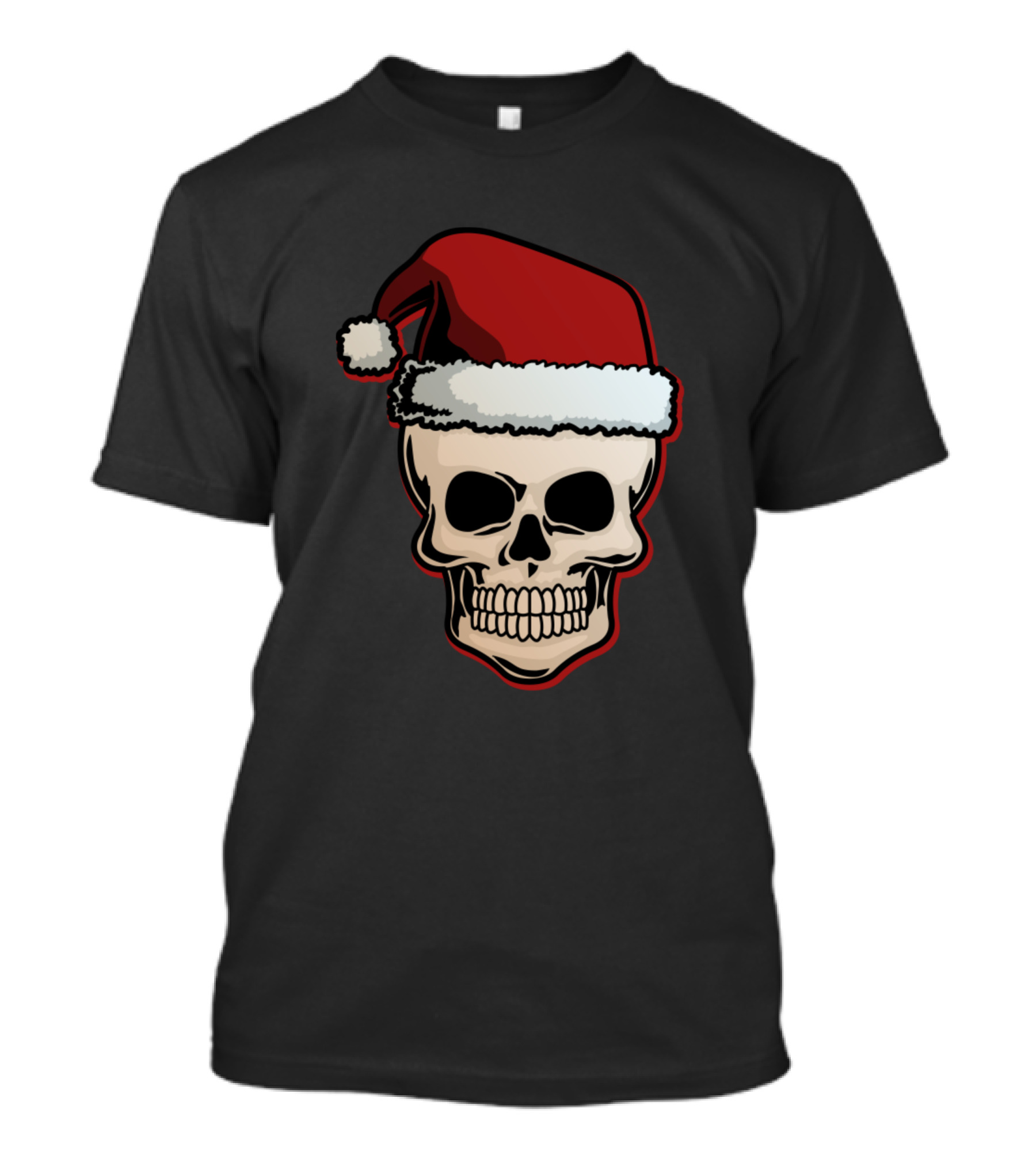 Santa Claus Skull Christmas Hat T-Shirt