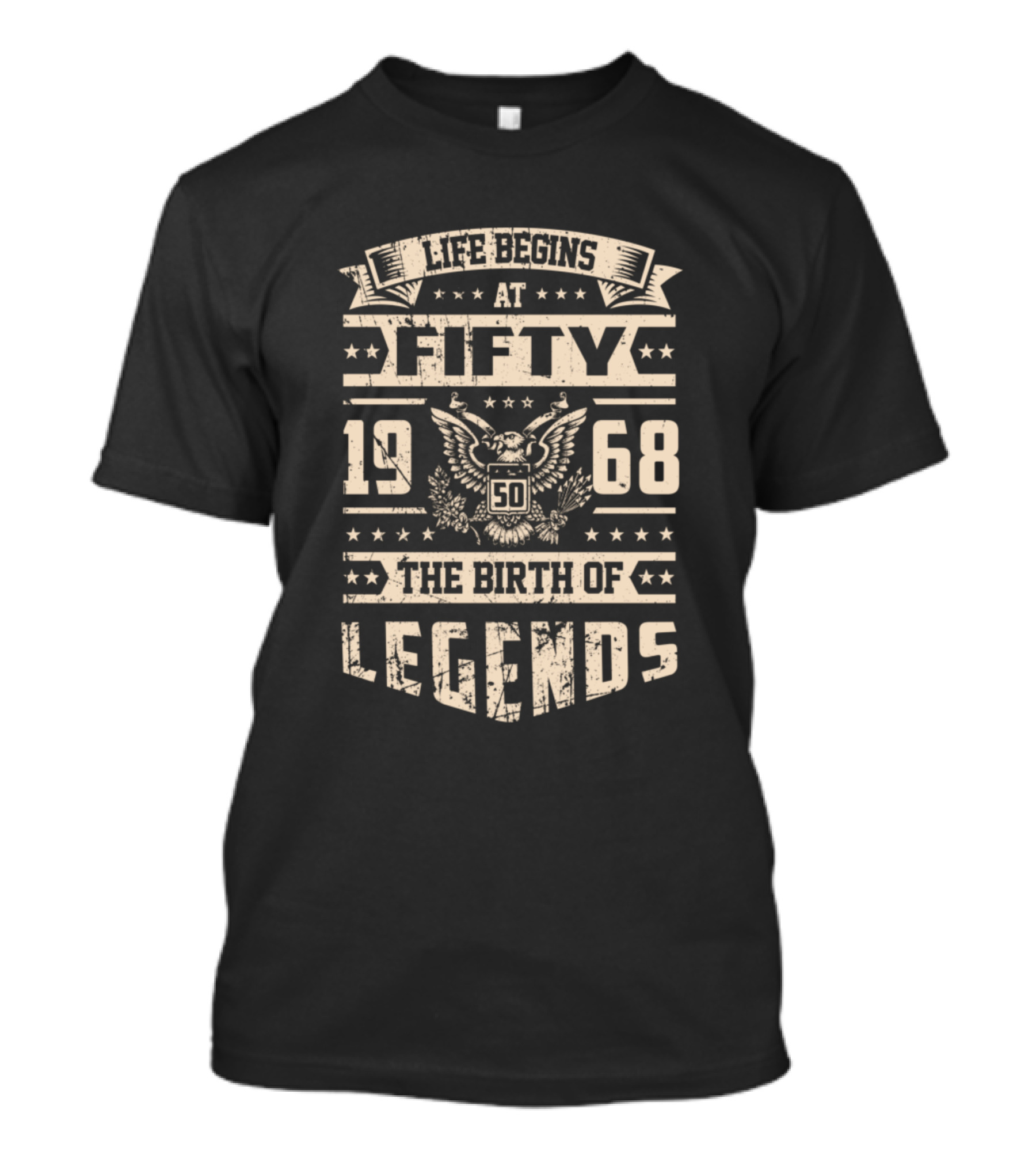 Life Begins At Fifty 1968 The Birth Of Legends T-Shirt