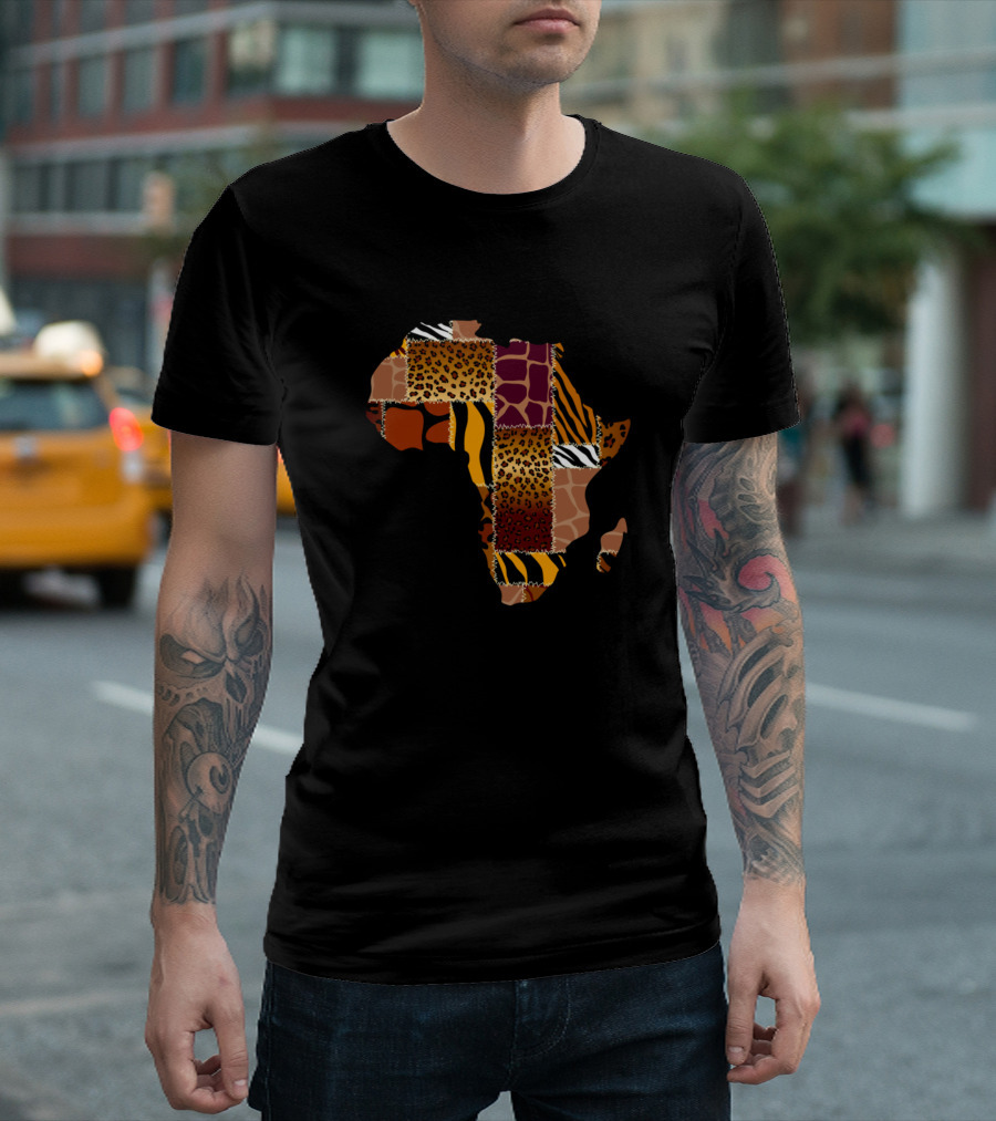 Mother Land Africa Animal Print Compilation T-Shirt