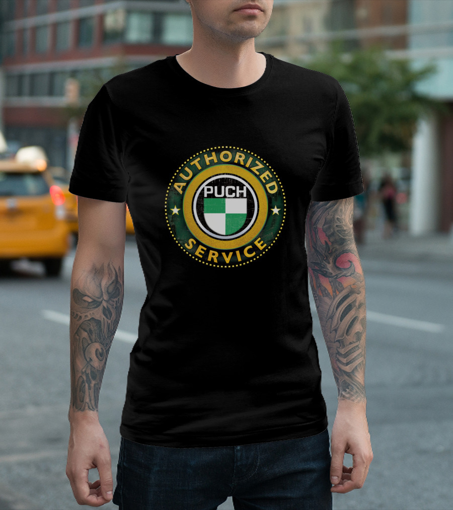 Puch Authorized Service Vintage Emblem Retro T-Shirt