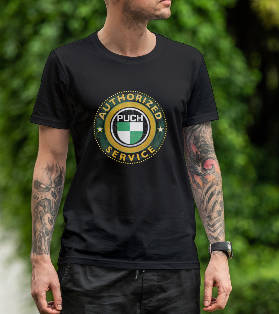 Puch Authorized Service Vintage Emblem Retro T-Shirt
