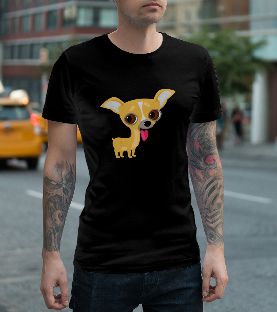 Adorable Big-Eyed Chihuahua With Tongue Out T-Shirt